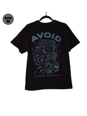 AVOID: I Am Standing - Broken In My Path USED Shirt (M, Black, Metal, Band)